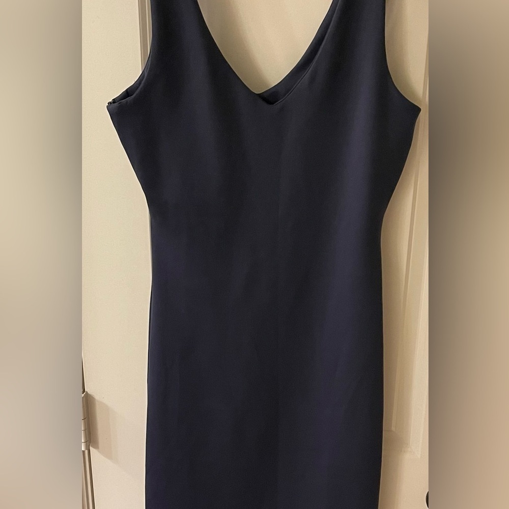 Carbon38 Blue Sleeveless Scoop Neck Sheath Midi Dress - Picture 5 of 6